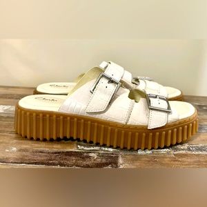 Clark’s Torhill  Platform Slide Sandal Sz 10